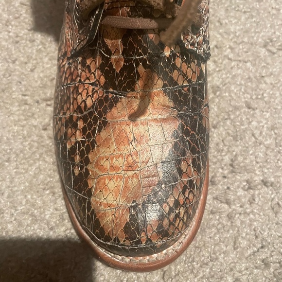 Freebird by Steven Manchester Snakeskin Combat Boots - Brown and Blush - Picture 12 of 14